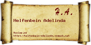 Helfenbein Adelinda névjegykártya